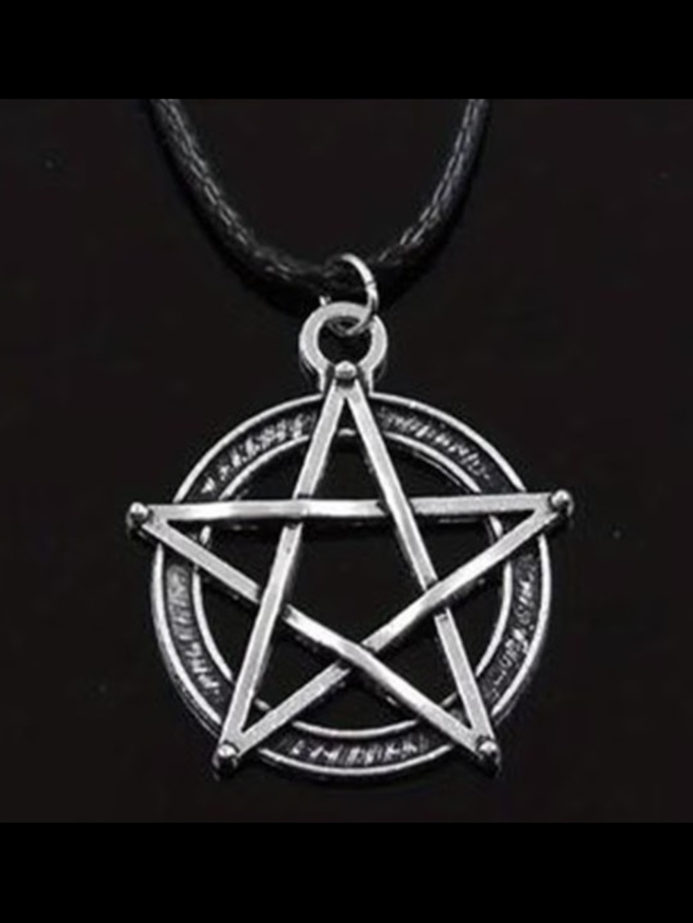 Silver Pentagram Pendant Necklace